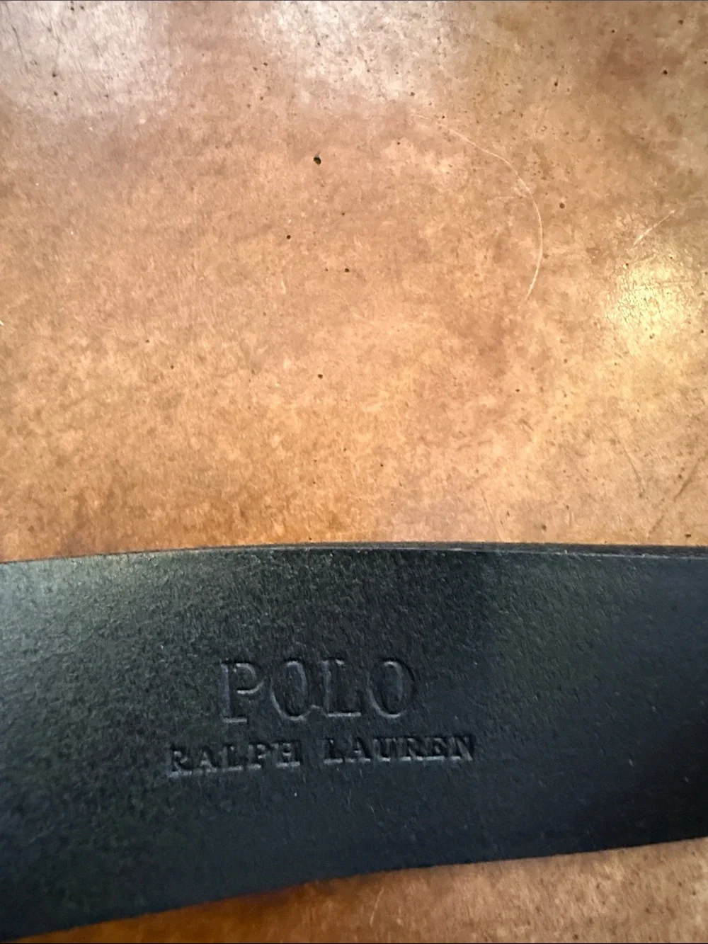 POLO by Ralph Lauren Double Buckle Western Leather Belt with Silver buckle